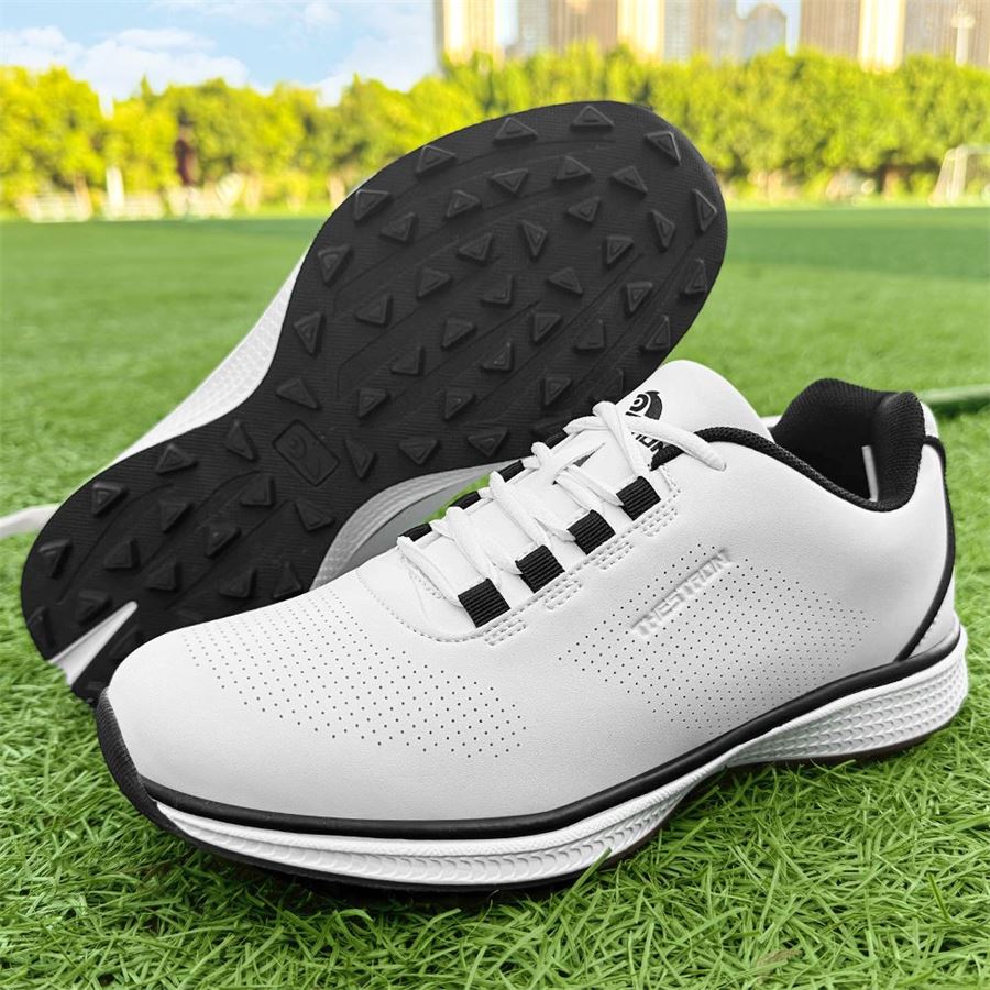 Women's Athletic Spikeless Golf Shoe on the golf course, view 5