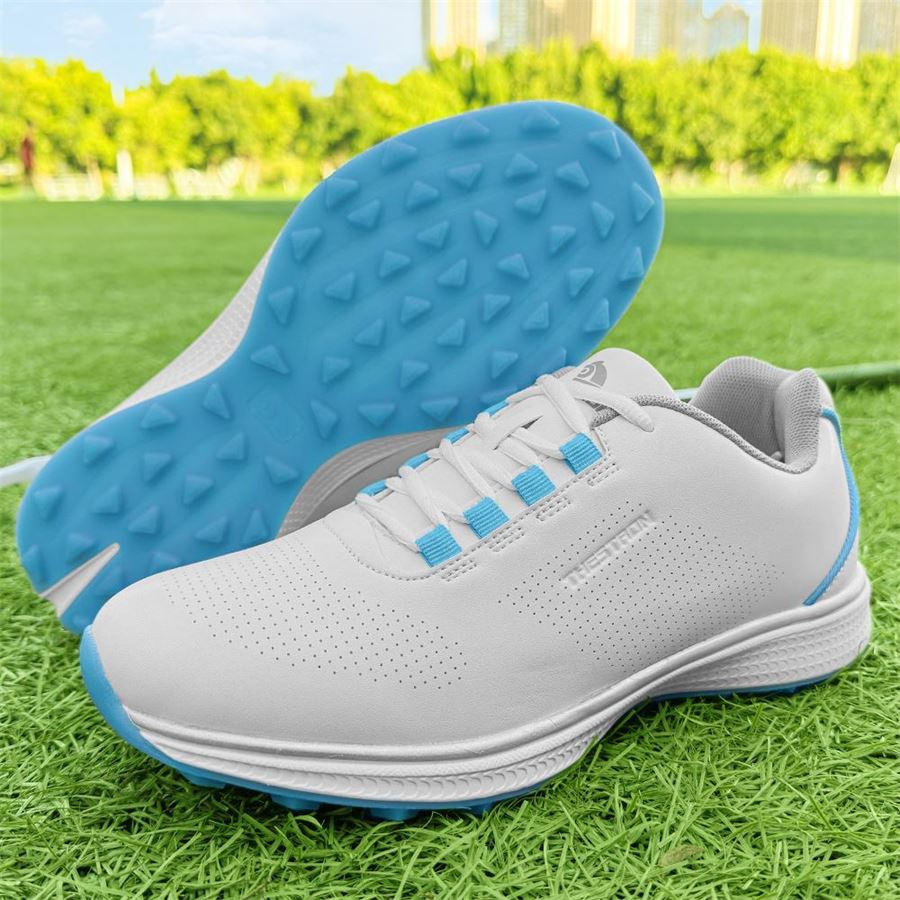 Women's Athletic Spikeless Golf Shoe on the golf course, view 6