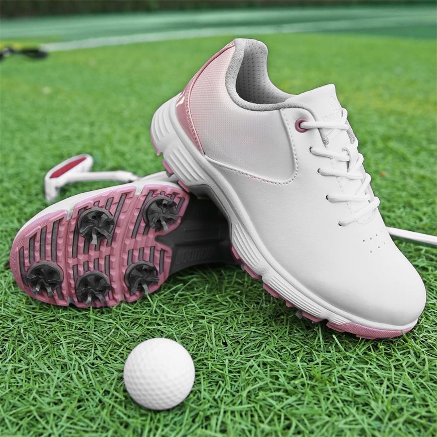 Women's Gradient Spiked Golf Shoe on the golf course, view 1