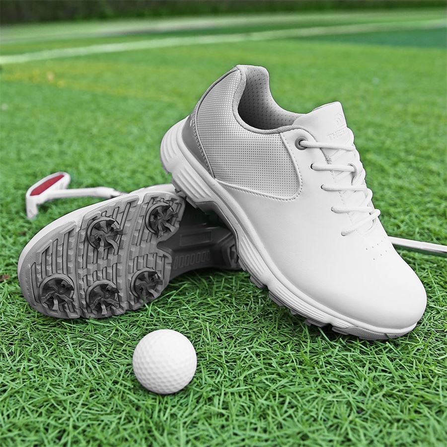 Women's Gradient Spiked Golf Shoe on the golf course, view 2
