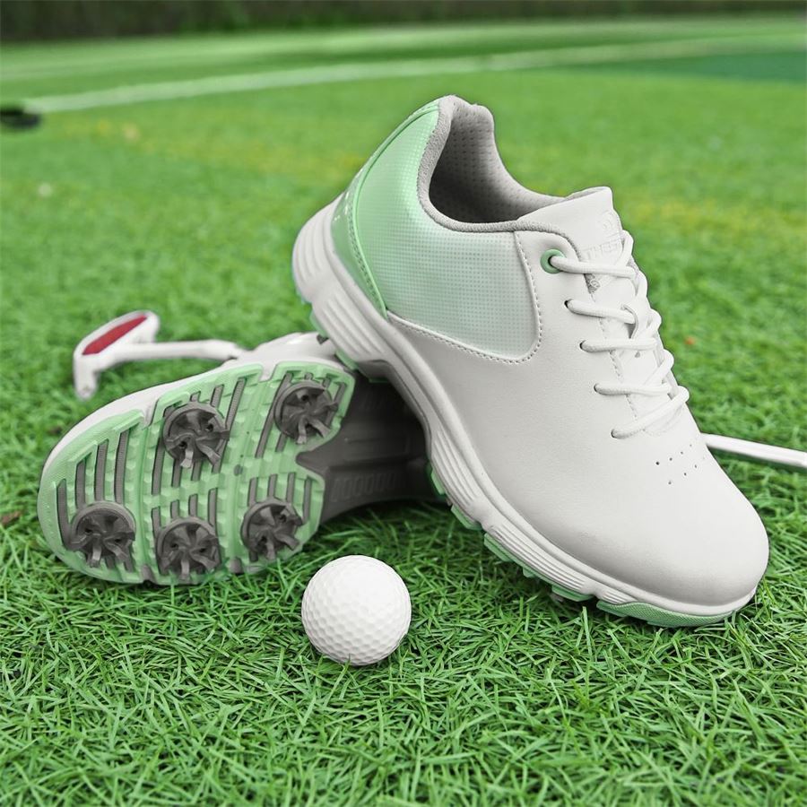 Women's Gradient Spiked Golf Shoe on the golf course, view 4