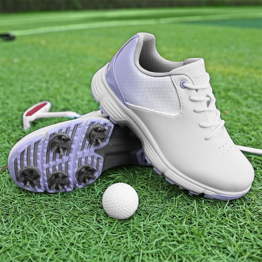 Women's Gradient Spiked Golf Shoe on the golf course, view 5