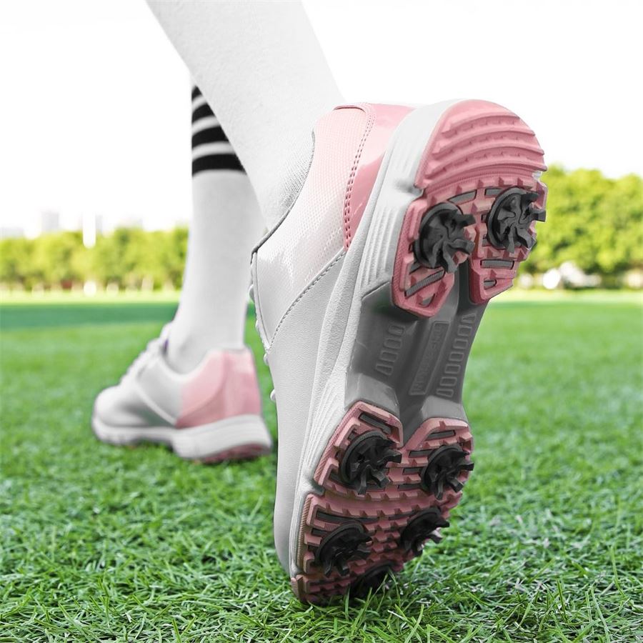 Women's Gradient Spiked Golf Shoe on the golf course, view 6