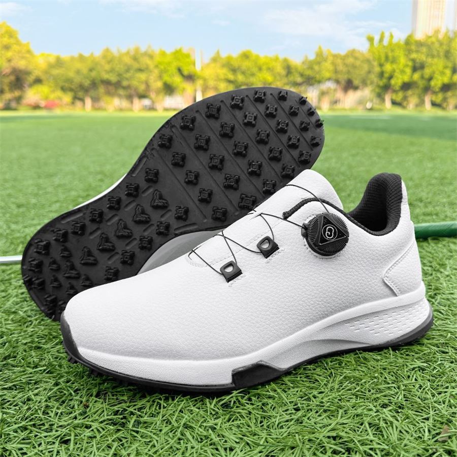 Rotary-Lace Spikeless Golf Shoe on the golf course, view 2