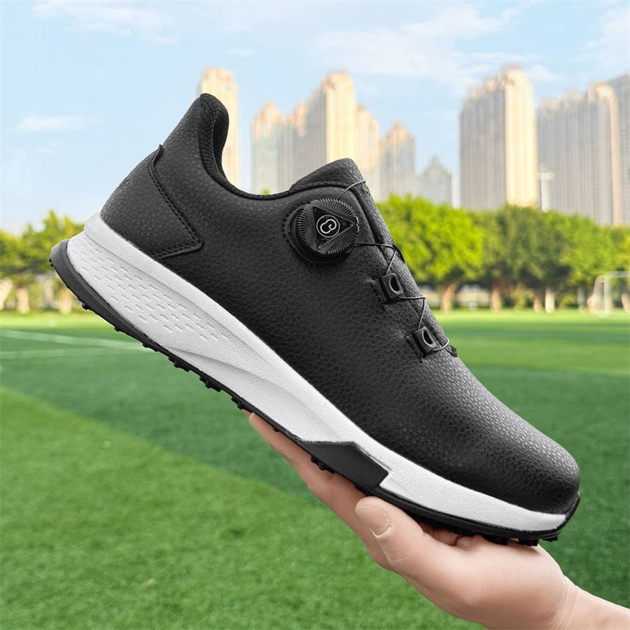 Rotary-Lace Spikeless Golf Shoe on the golf course, view 3