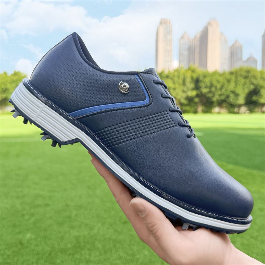 Tour Classic Spiked Golf Shoe on the golf course, view 2