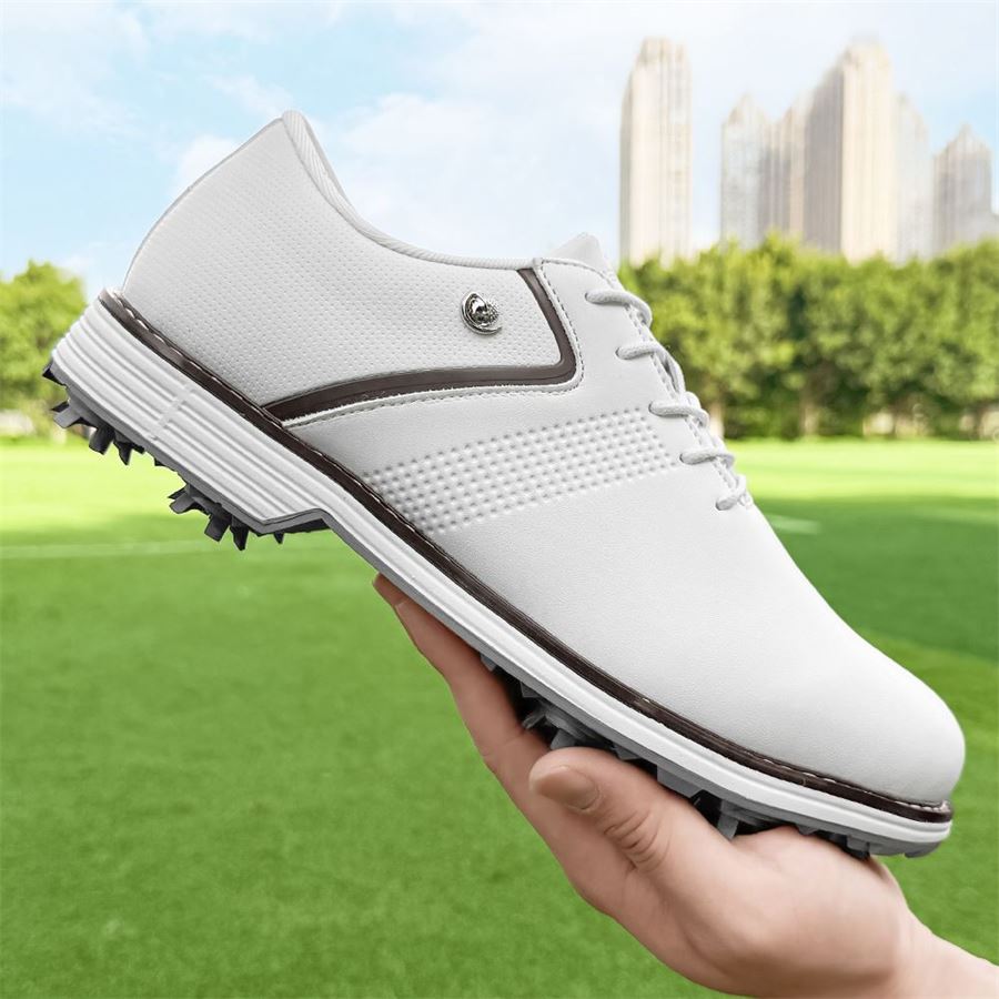 Tour Classic Spiked Golf Shoe on the golf course, view 3
