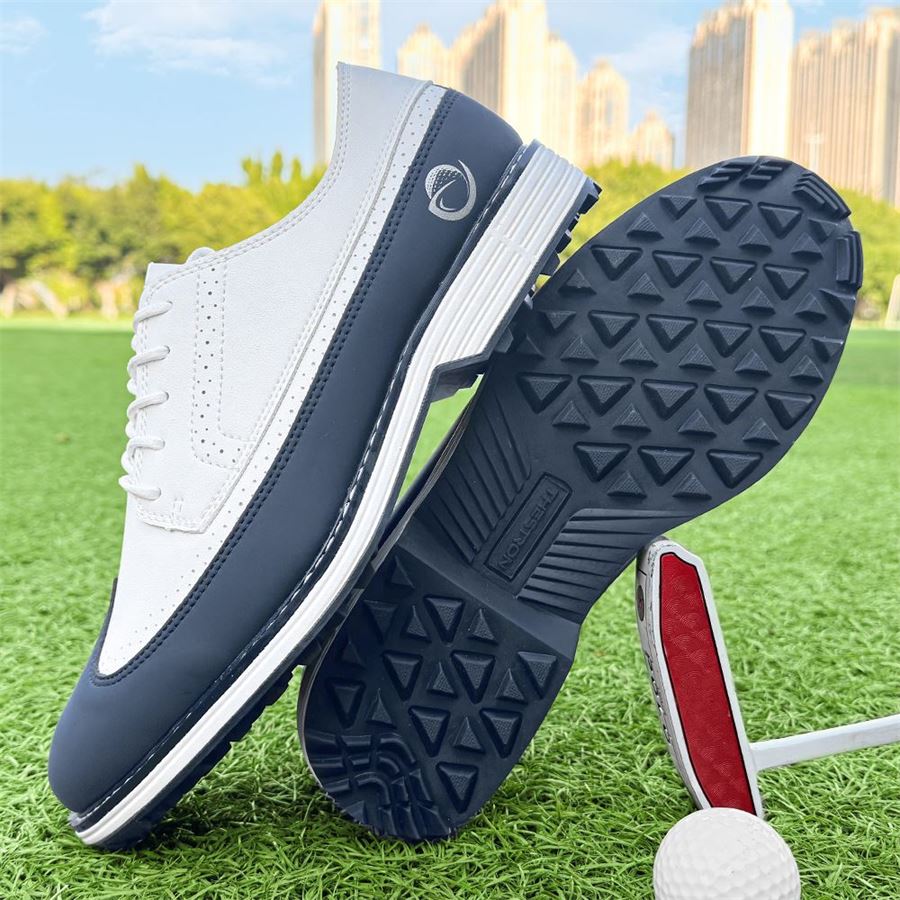 Wingtip Spikeless Golf Shoe on the golf course, view 4