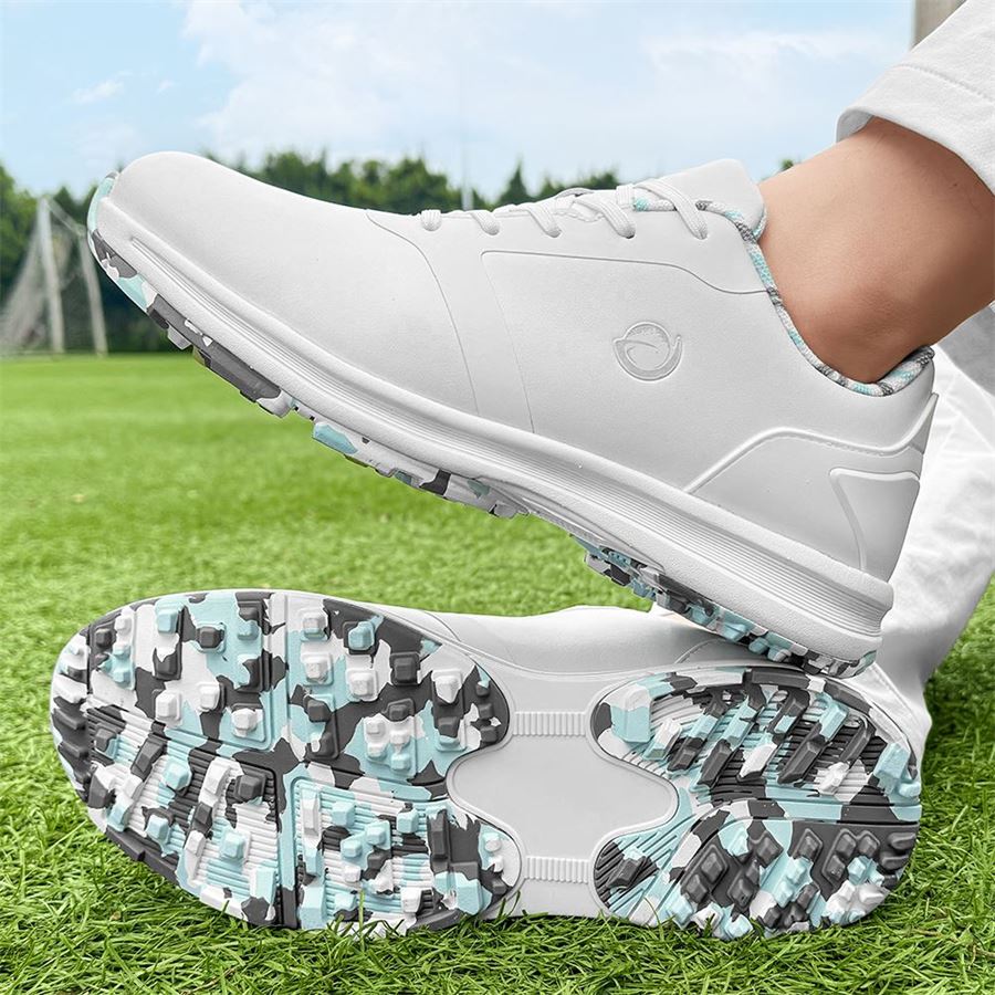 Women's Camo-Sole Golf Shoe on the golf course, view 2