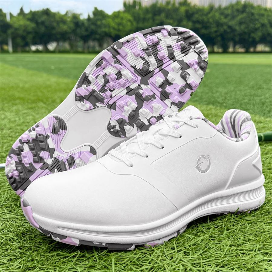 Women's Camo-Sole Golf Shoe on the golf course, view 7