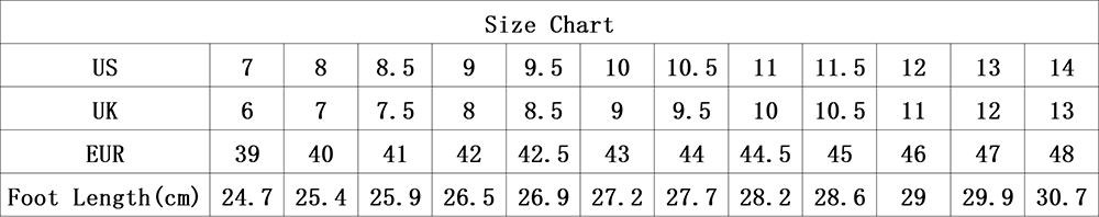 X02 size chart