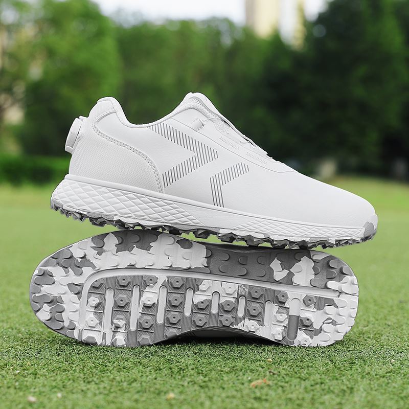 Unisex Rotary-Lace Golf Shoe on the golf course, view 2