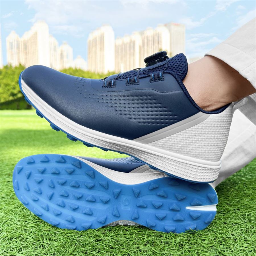 Sport Rotary-Lace Spikeless Golf Shoe on the golf course, view 2