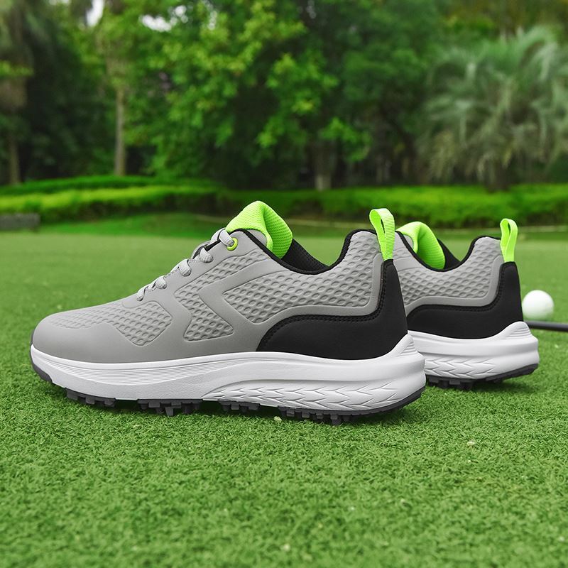 Breathable Sport Lace Golf Shoe on the golf course, view 2